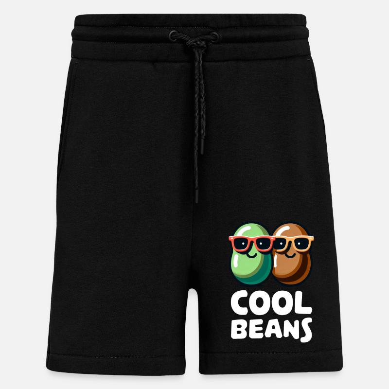 Coole Bohnen Lustiges Bohnendesign - Shorts - made by SPREAD - SOLID BLACK