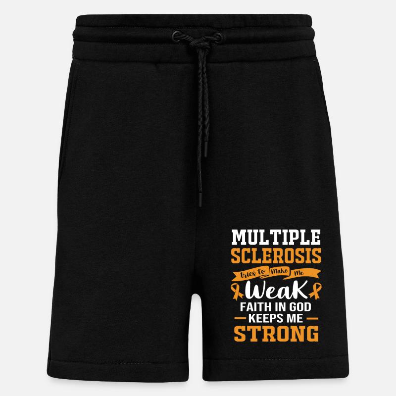 Multiple Sclerosis MS - Shorts - made by SPREAD - SOLID BLACK