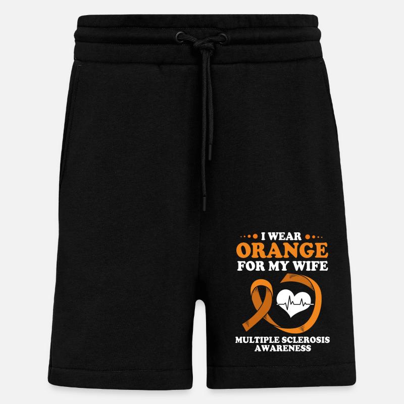 Multiple Sclerosis MS - Shorts - made by SPREAD - SOLID BLACK