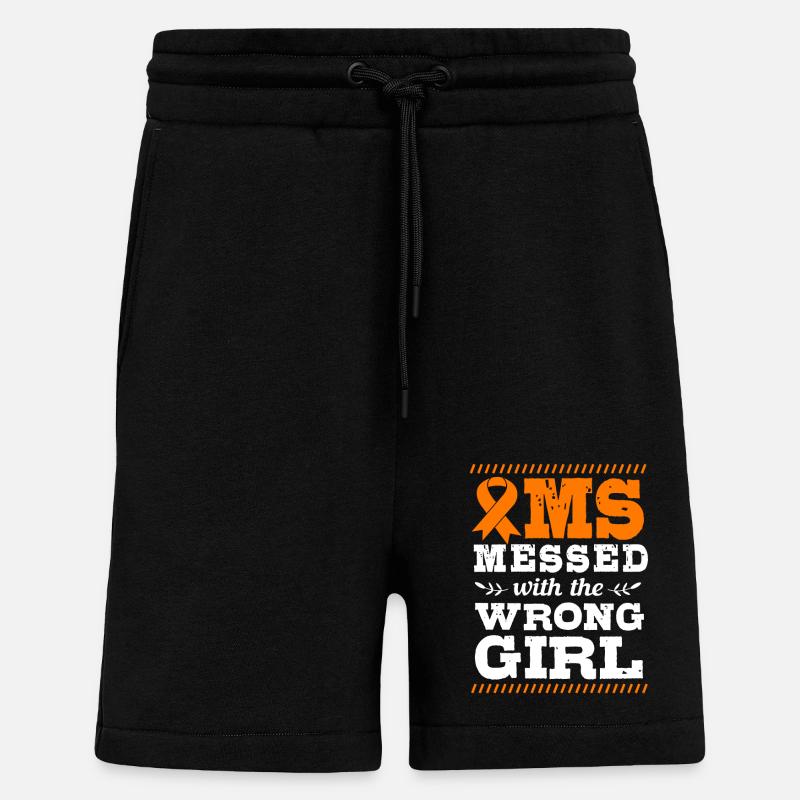 Multiple Sclerosis MS - Shorts - made by SPREAD - SOLID BLACK