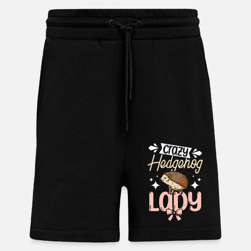 Folle Hérisson Dame - Short bio décontracté fabriqué en UE - SOLID BLACK