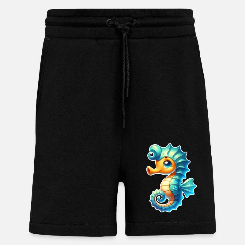 Hippocampe Hippocampe - Short bio décontracté fabriqué en UE - SOLID BLACK