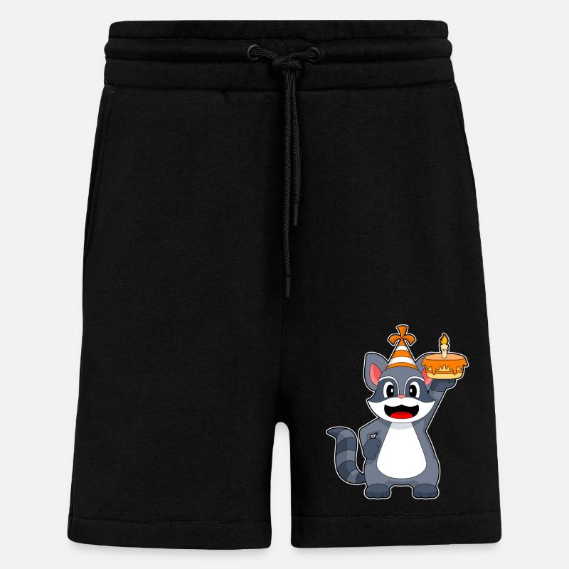 Cappello per feste di compleanno di procione - Pantaloncini ecologici casual Made in UE - SOLID BLACK