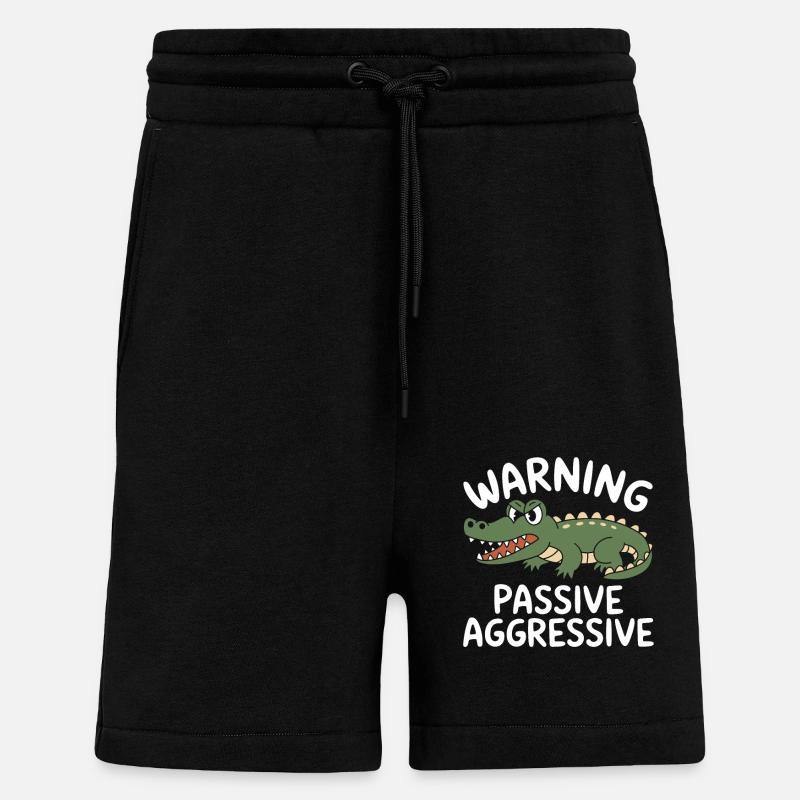 Beware Passive Aggressive - Shorts - made by SPREAD - SOLID BLACK