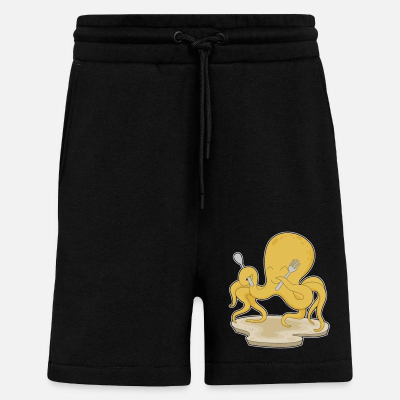 Octopus Spoon Fork - Shorts - made by SPREAD - SOLID BLACK