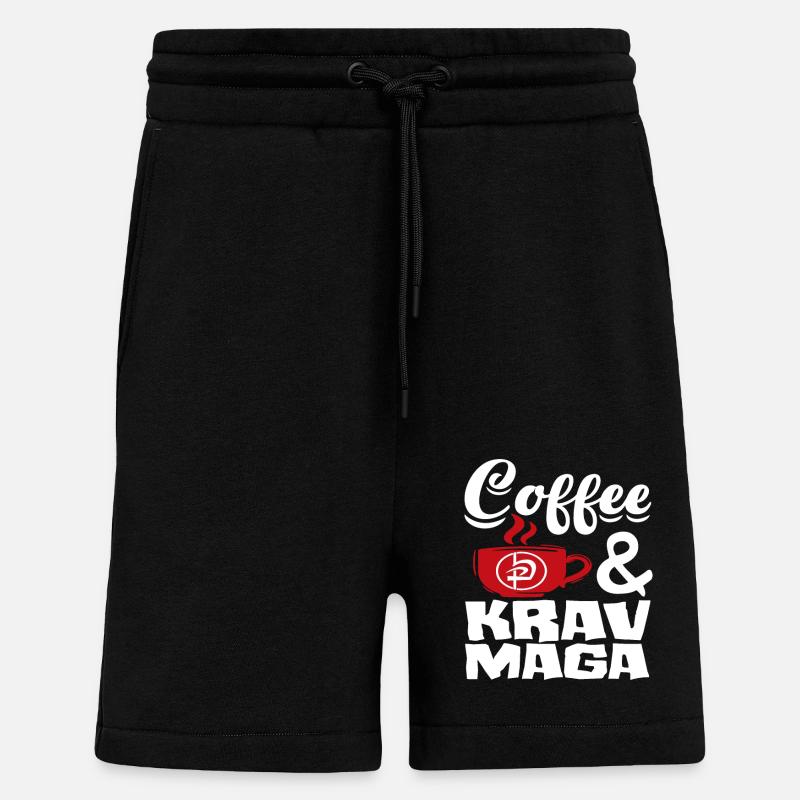 Krav Maga Coffee - Shorts - made by SPREAD - SOLID BLACK