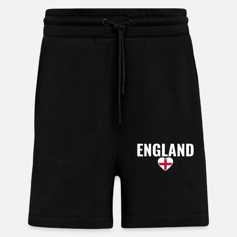 Angleterre Anglais Drapeau anglais - Short bio décontracté fabriqué en UE - SOLID BLACK