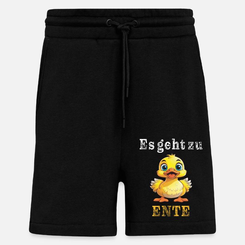 Il va s’esquiver - Short bio décontracté fabriqué en UE - SOLID BLACK