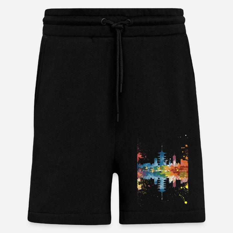Iwakuni - Shorts - made by SPREAD - SOLID BLACK