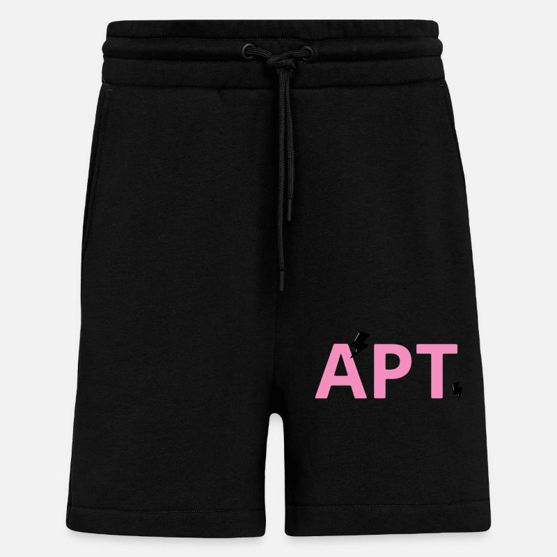 APTE - Short bio décontracté fabriqué en UE - SOLID BLACK