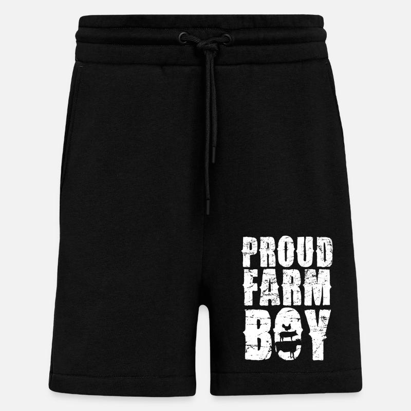 Stolzer Bauernjunge Landleben - Shorts - made by SPREAD - SOLID BLACK