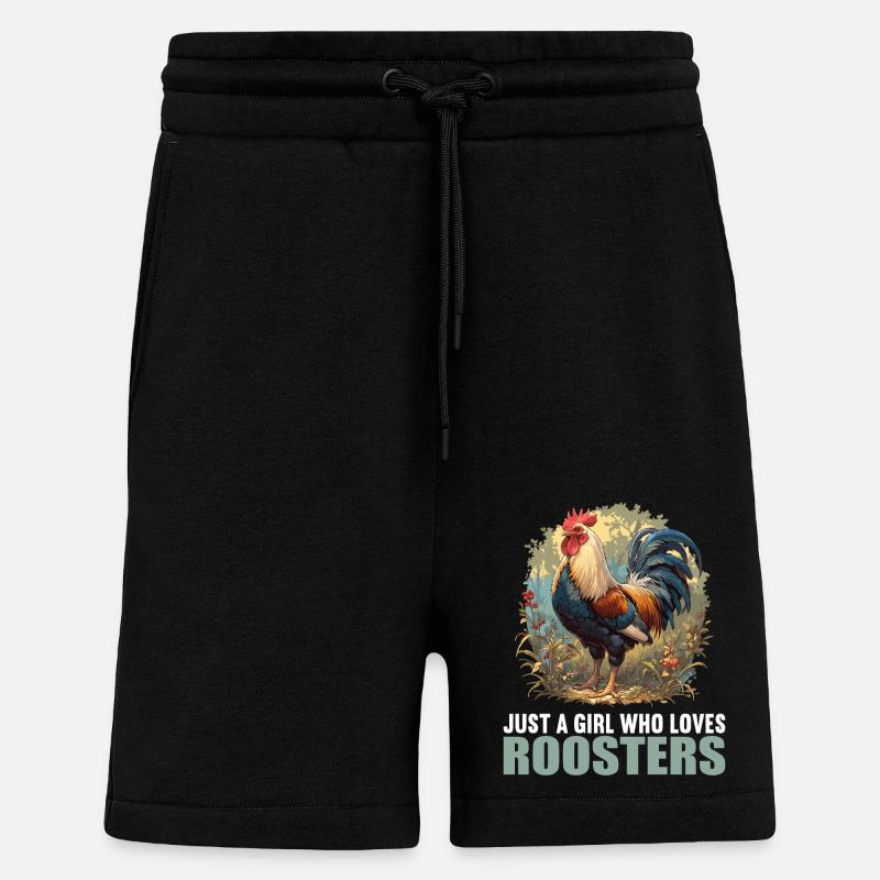 Coq Coqs Coq - Short bio décontracté fabriqué en UE - SOLID BLACK