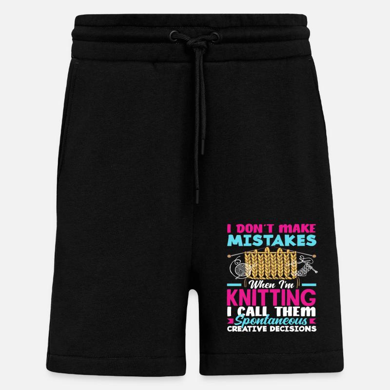 Knitting Spontaneous Creative Choices - Shorts - made by SPREAD - SOLID BLACK