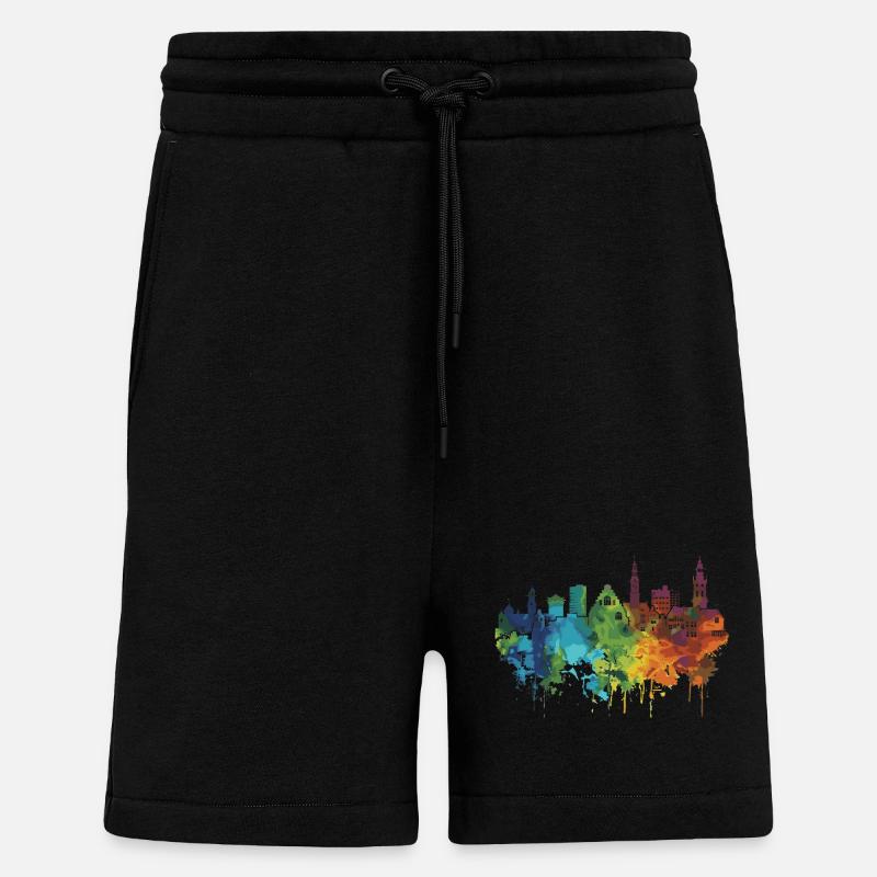 Houten - Short bio décontracté fabriqué en UE - SOLID BLACK