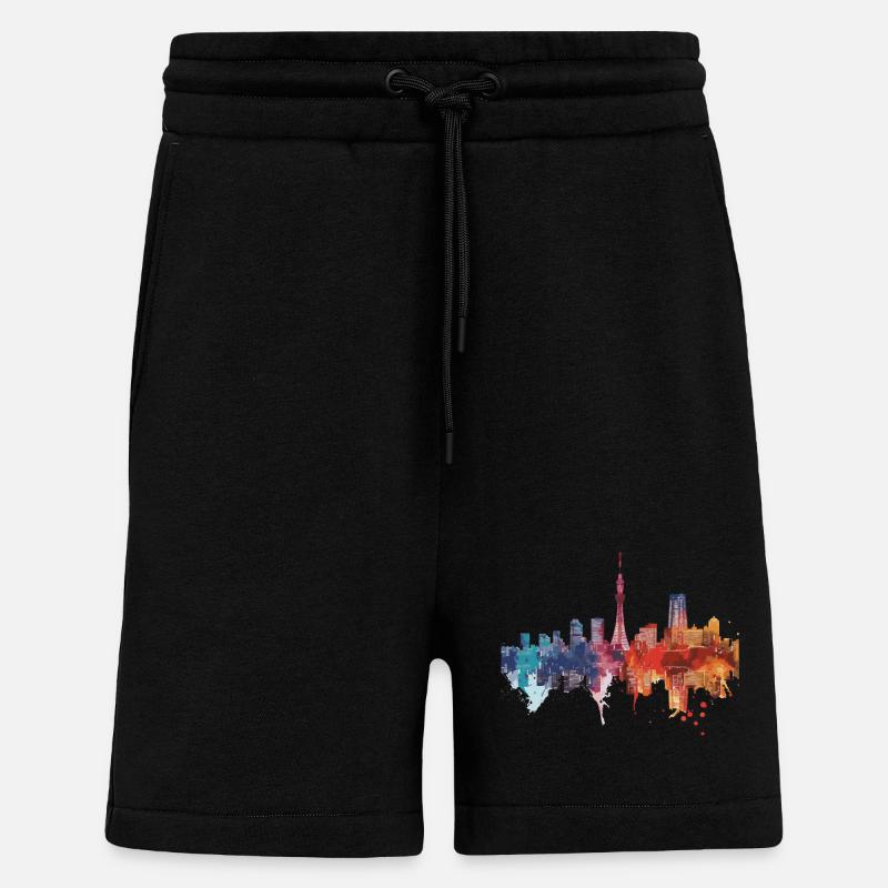 Sapporo - Short bio décontracté fabriqué en UE - SOLID BLACK