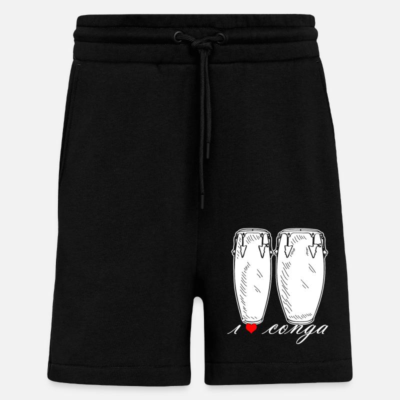 I Love Conga - Shorts - made by SPREAD - SOLID BLACK