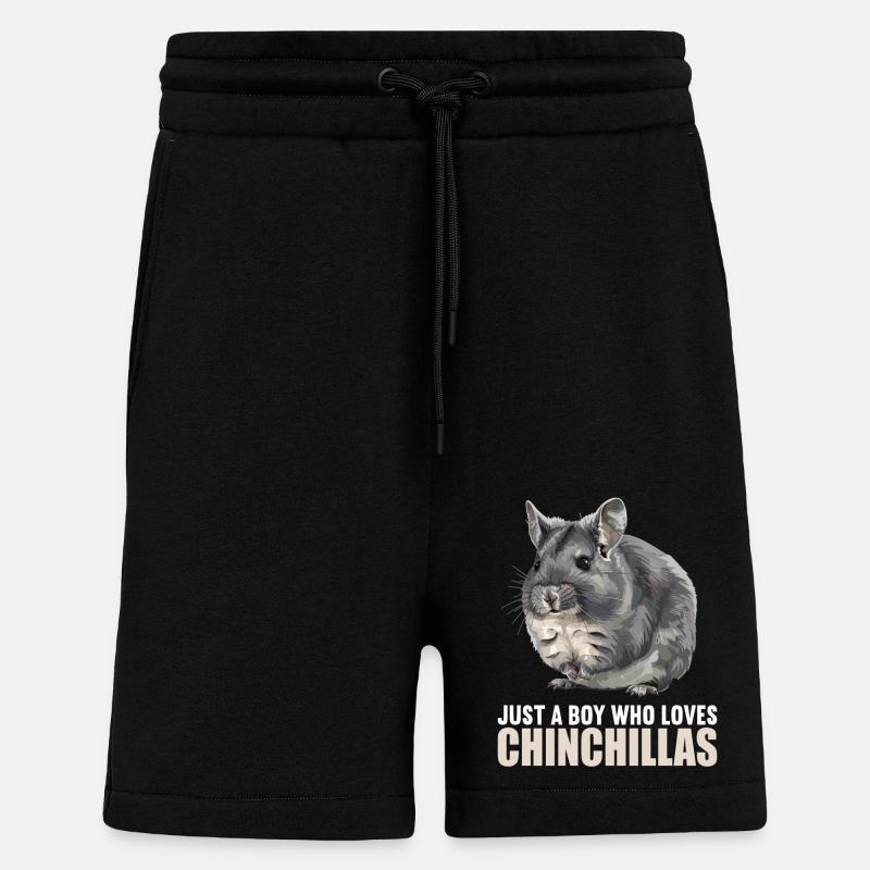 Chinchillas Chinchilla - Short bio décontracté fabriqué en UE - SOLID BLACK