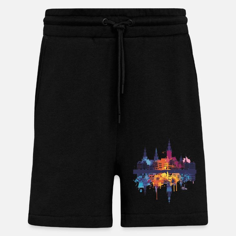Schiedam - Short bio décontracté fabriqué en UE - SOLID BLACK