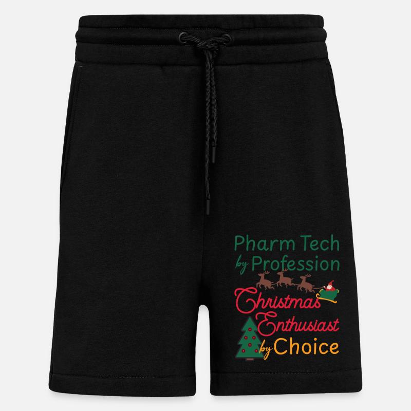 Pharmacy technician Christmas Xmas Elf - Shorts - made by SPREAD - SOLID BLACK
