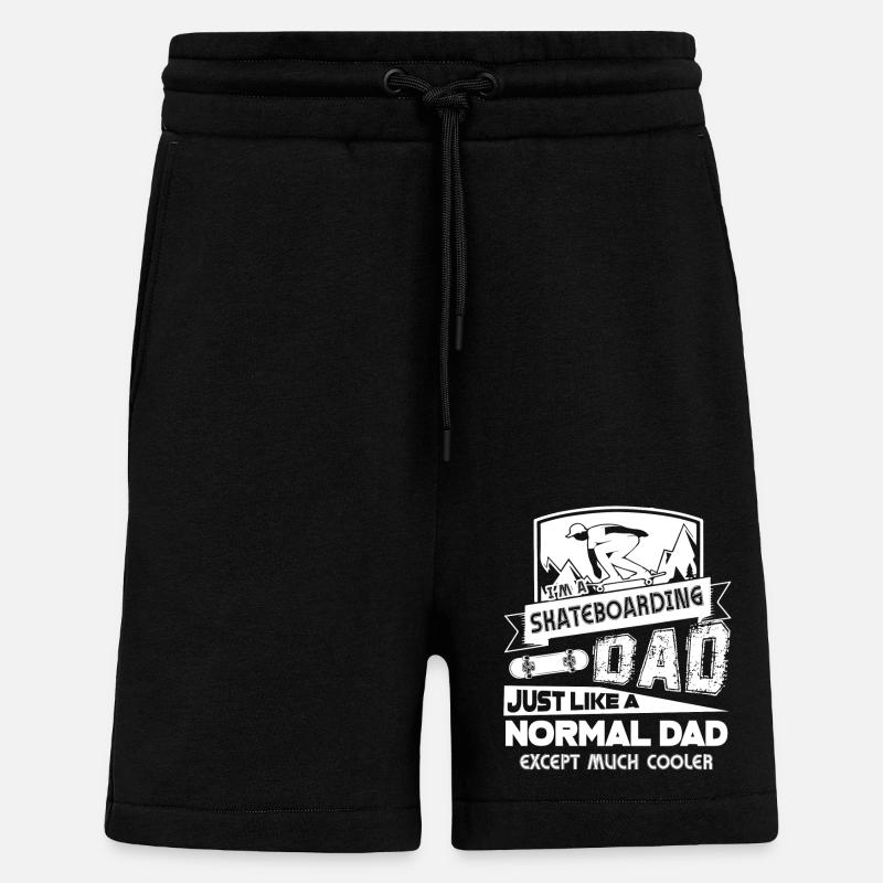Skateboarding Dad Is Cooler - Shorts - made by SPREAD - SOLID BLACK