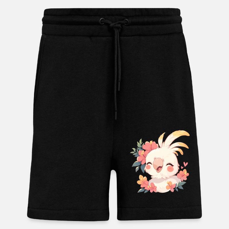 Cacatoès Cacatoès Cacatoès - Short bio décontracté fabriqué en UE - SOLID BLACK