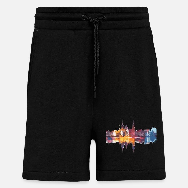 Zwolle - Short bio décontracté fabriqué en UE - SOLID BLACK