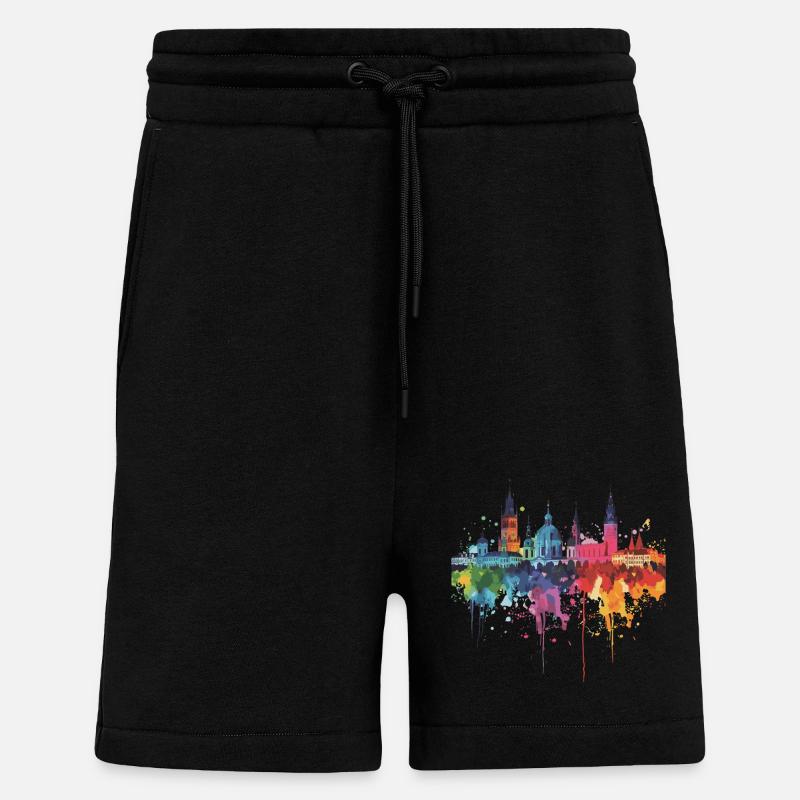 Bialystok - Short bio décontracté fabriqué en UE - SOLID BLACK