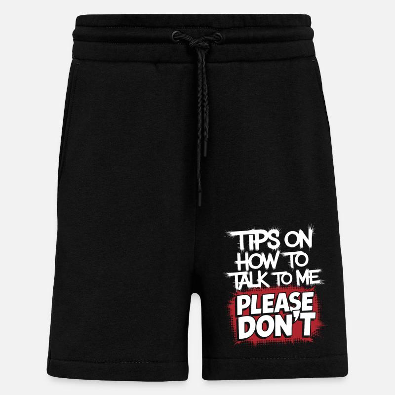 Schweigsam und introvertiert - Shorts - made by SPREAD - SOLID BLACK