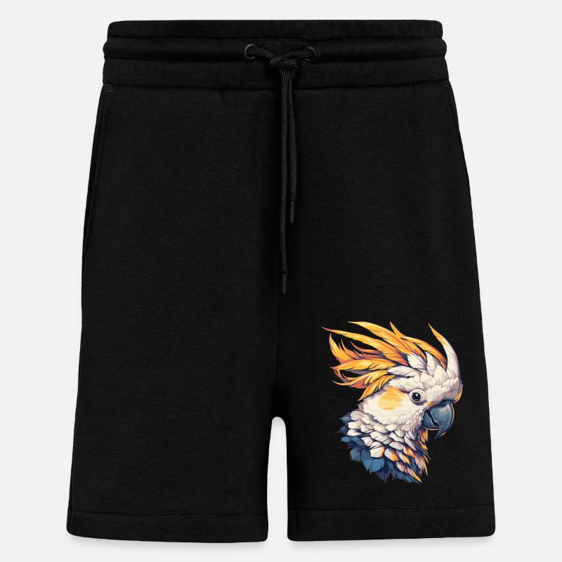 Cacatoès Cacatoès Cacatoès - Short bio décontracté fabriqué en UE - SOLID BLACK
