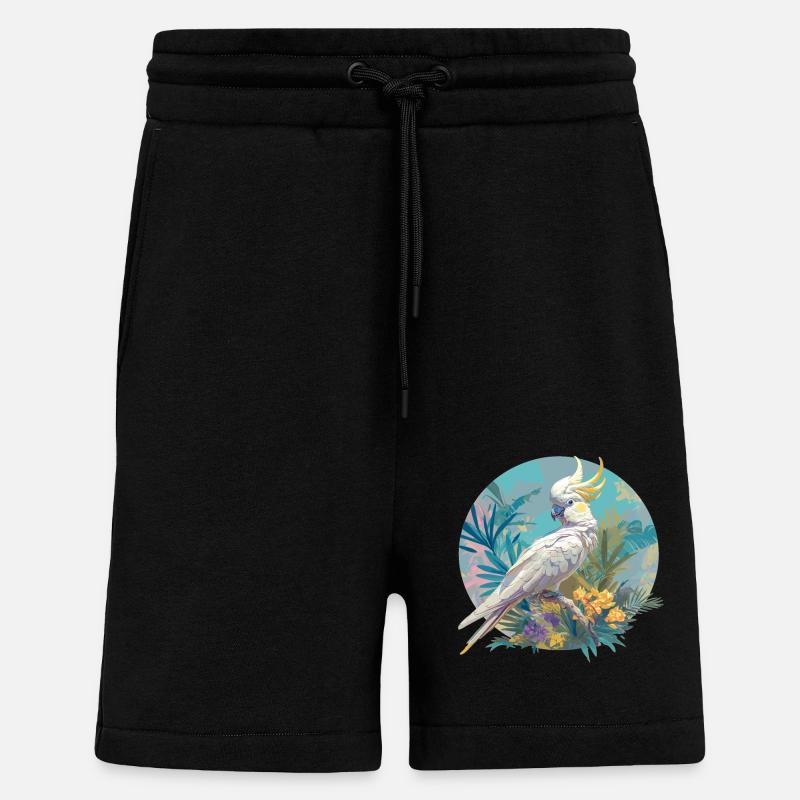 Cacatoès Cacatoès Cacatoès - Short bio décontracté fabriqué en UE - SOLID BLACK