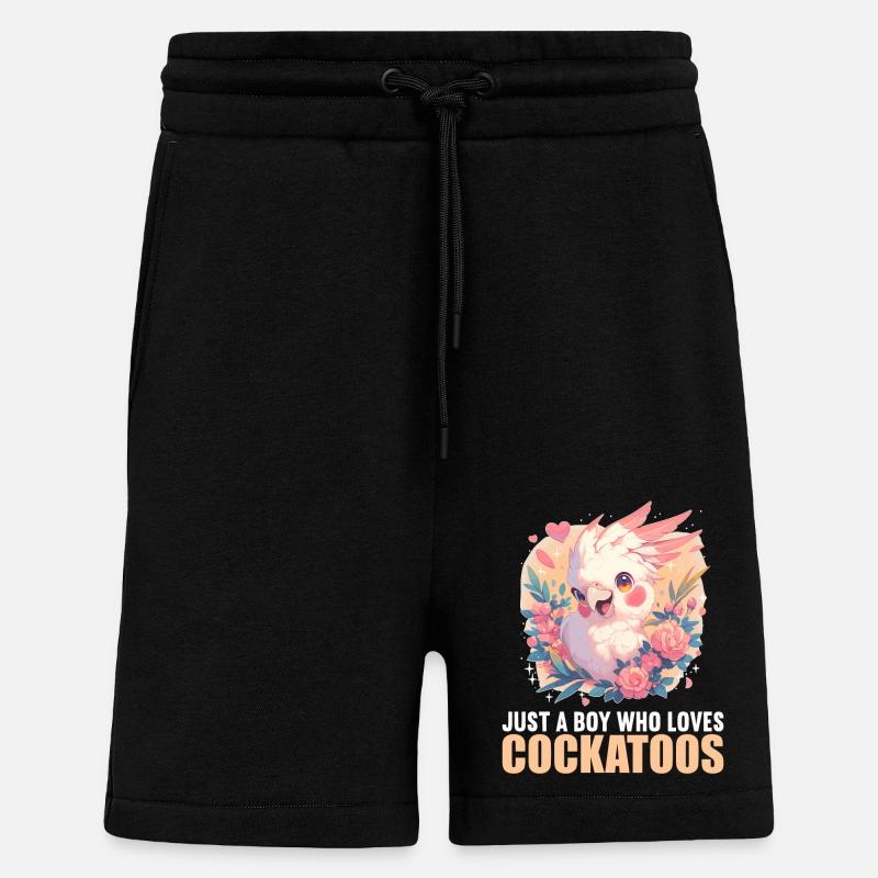 Cacatoès Cacatoès Cacatoès - Short bio décontracté fabriqué en UE - SOLID BLACK