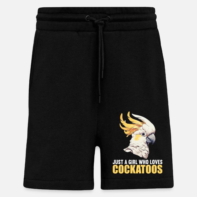Cacatoès Cacatoès Cacatoès - Short bio décontracté fabriqué en UE - SOLID BLACK