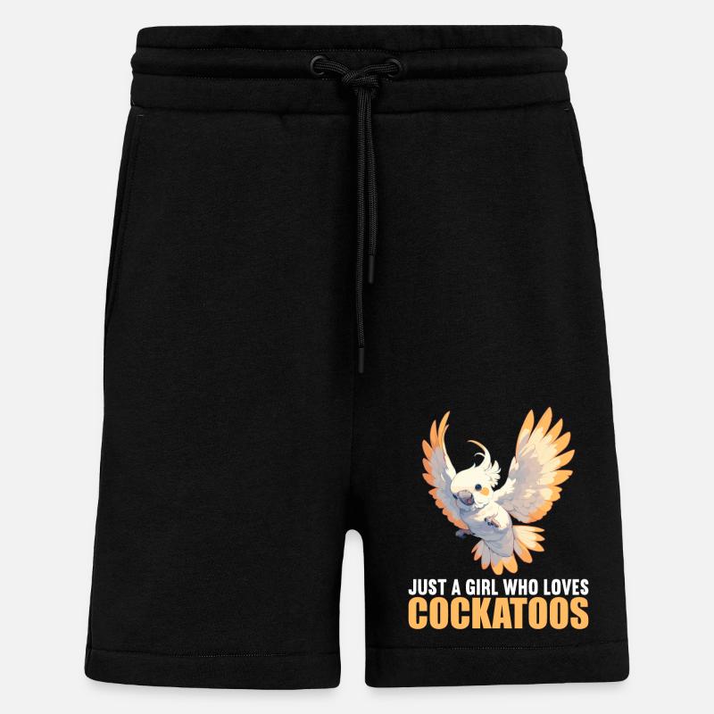 Cacatoès Cacatoès Cacatoès - Short bio décontracté fabriqué en UE - SOLID BLACK