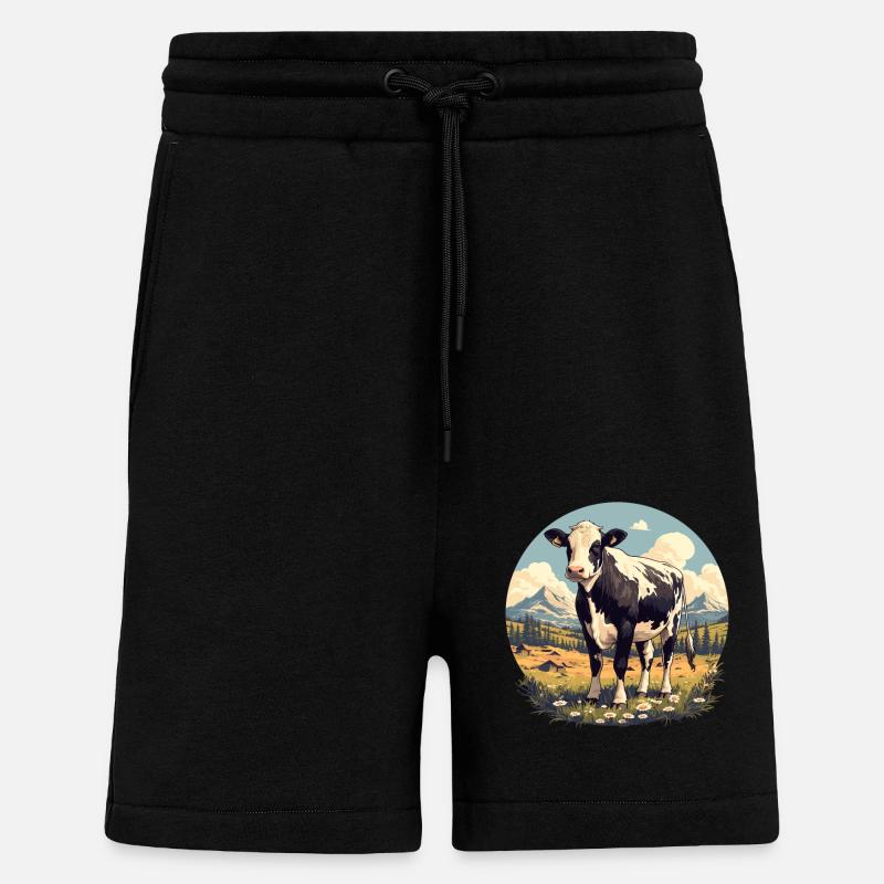 Vaches Vache - Short bio décontracté fabriqué en UE - SOLID BLACK