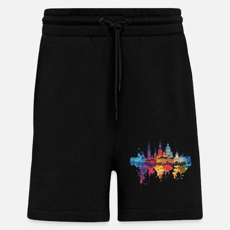 Przemyśl - Short bio décontracté fabriqué en UE - SOLID BLACK