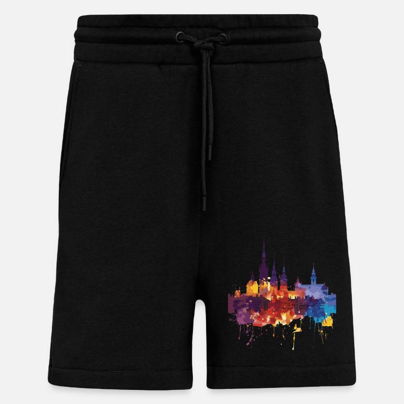 Sosnowiec - Short bio décontracté fabriqué en UE - SOLID BLACK