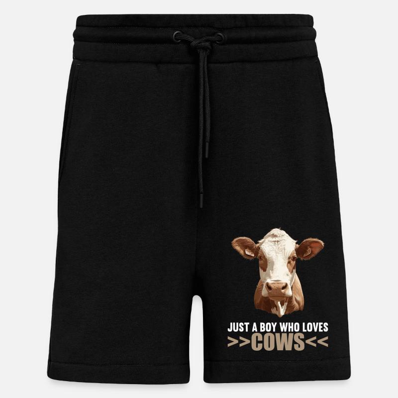 Vaches Vache - Short bio décontracté fabriqué en UE - SOLID BLACK