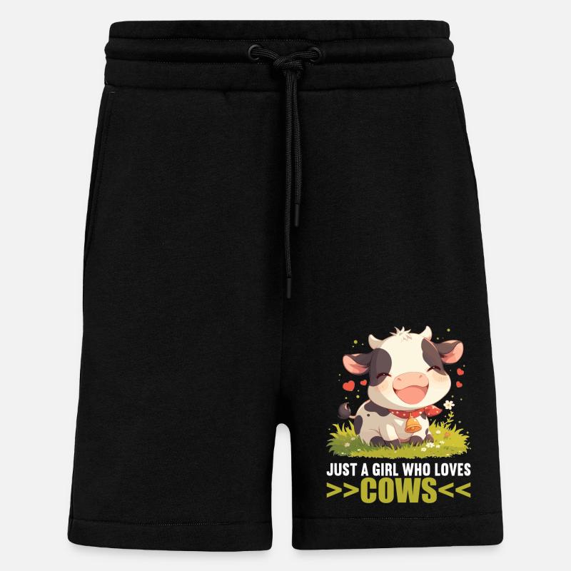 Vaches Vache - Short bio décontracté fabriqué en UE - SOLID BLACK