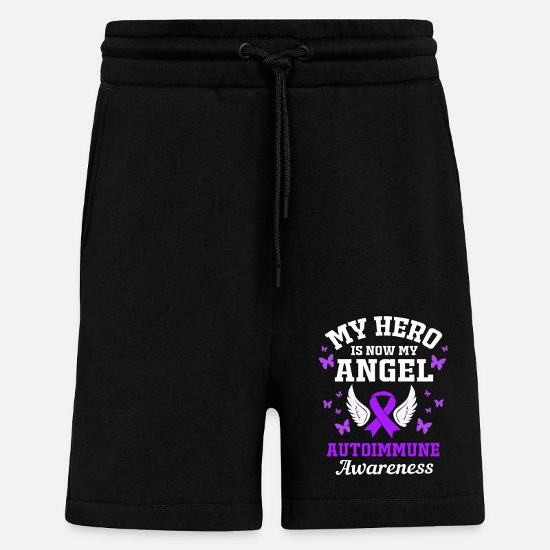 Maladie auto-immune - Short bio décontracté fabriqué en UE - SOLID BLACK