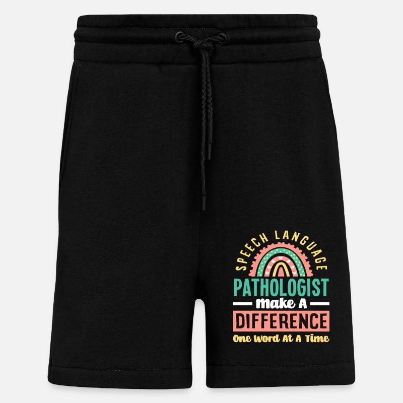 Speech therapist Make a difference - Shorts - made by SPREAD - SOLID BLACK