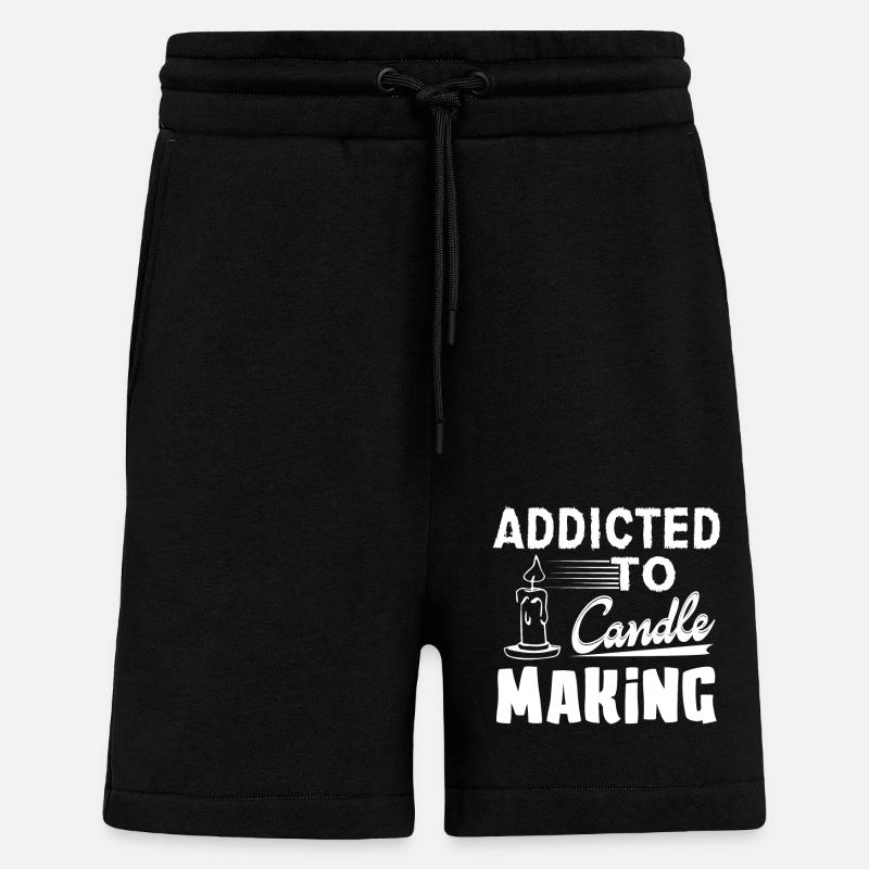 Addicted To Candle Making - Shorts - made by SPREAD - SOLID BLACK