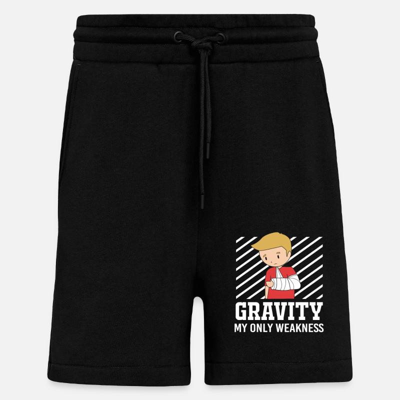 Broken Arm Bone Fracture - Shorts - made by SPREAD - SOLID BLACK