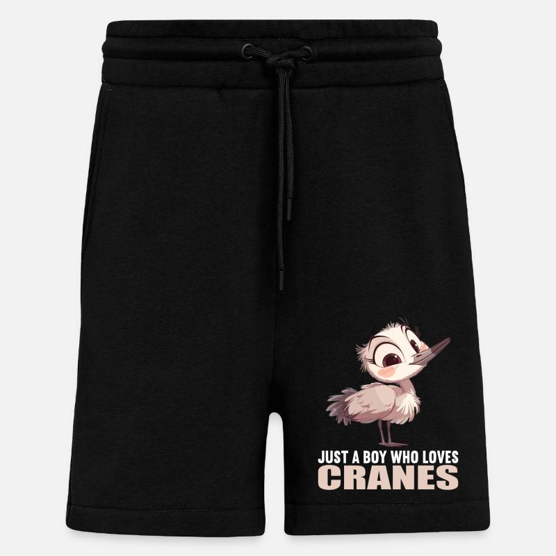 Kraniche Kranich - Shorts - made by SPREAD - SOLID BLACK