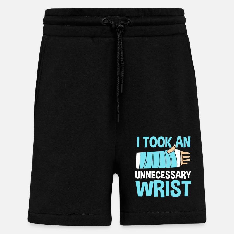 Fracture de l’os du bras - Short bio décontracté fabriqué en UE - SOLID BLACK