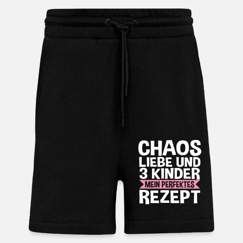 Mama Von 3 Kindern - Shorts - made by SPREAD - SOLID BLACK