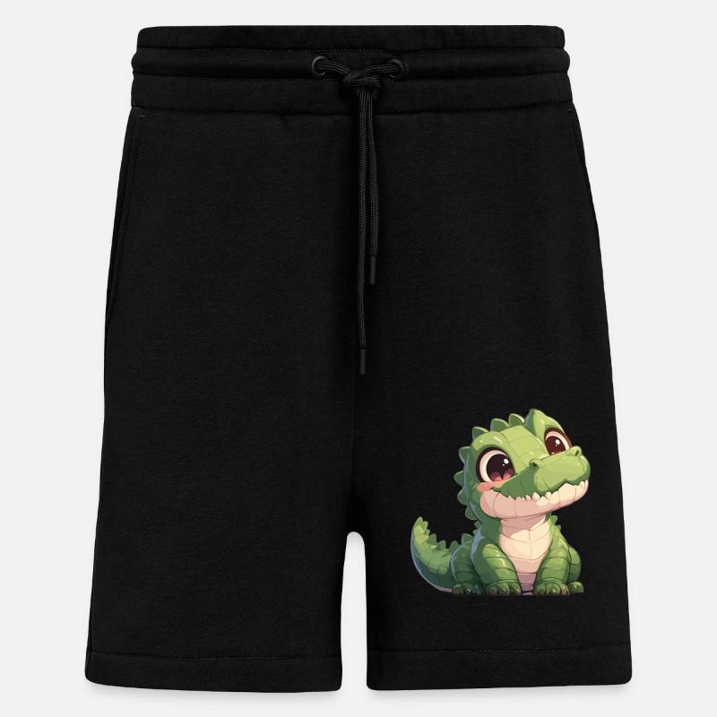 Krokodile Krokodil - Shorts - made by SPREAD - SOLID BLACK