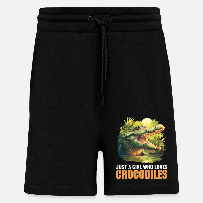 Crocodiles Crocodile - Short bio décontracté fabriqué en UE - SOLID BLACK