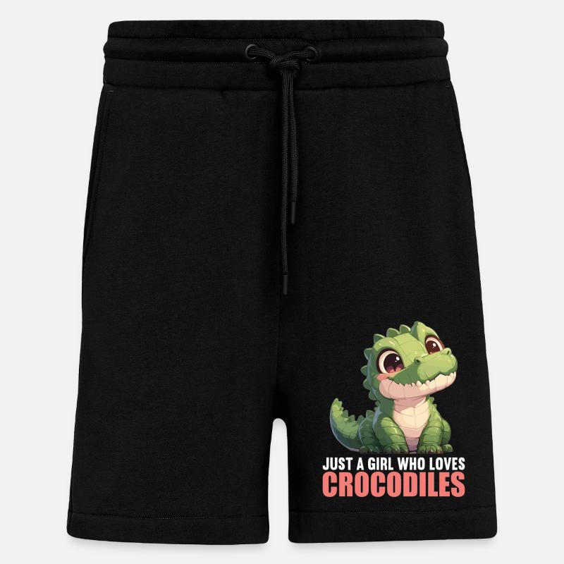 Crocodiles Crocodile - Short bio décontracté fabriqué en UE - SOLID BLACK