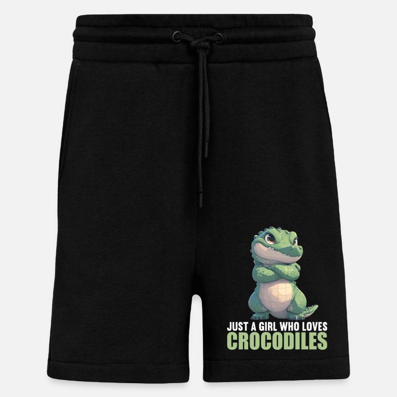 Krokodile Krokodil - Shorts - made by SPREAD - SOLID BLACK