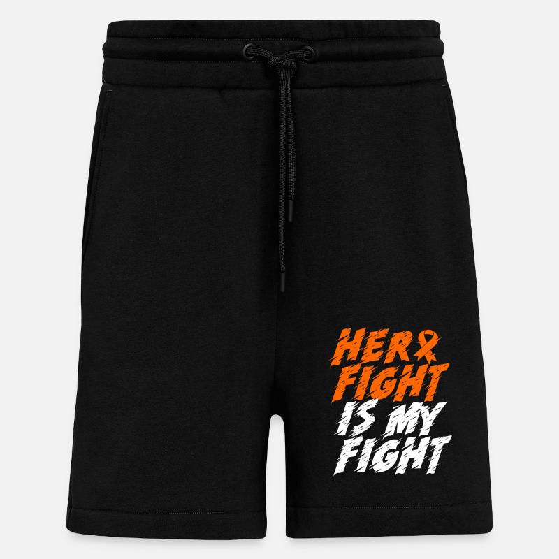 Sensibilisation à la leucémie - Short bio décontracté fabriqué en UE - SOLID BLACK